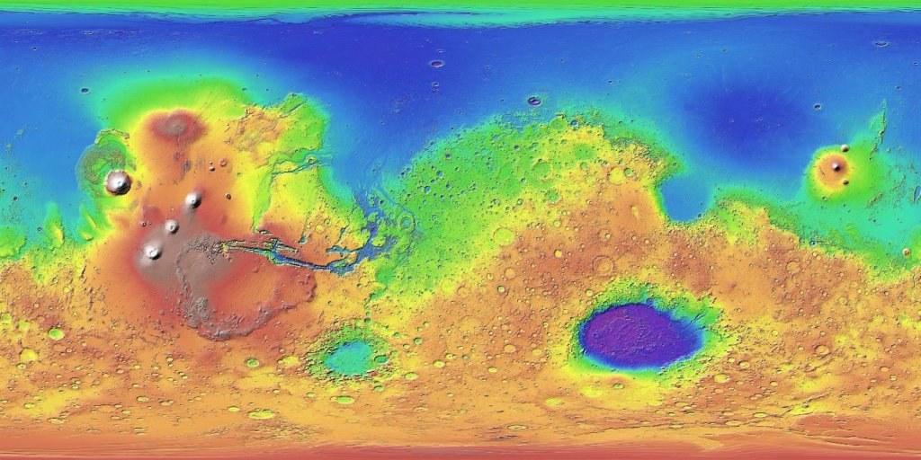 Mars's surface (mercator projection)